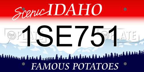 1SE751 Idaho License Plate