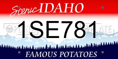 1SE781 Idaho License Plate