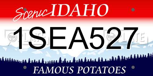 1SEA527 Idaho License Plate