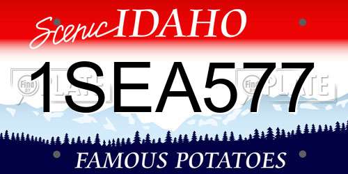 1SEA577 Idaho License Plate