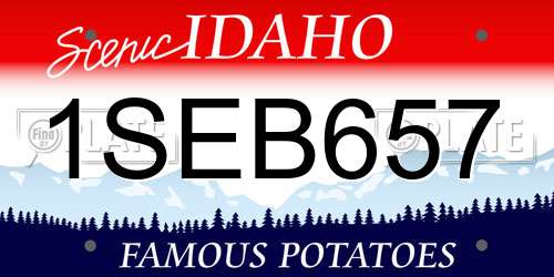 1SEB657 Idaho License Plate