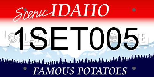1SET005 Idaho License Plate