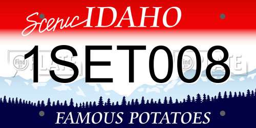 1SET008 Idaho License Plate