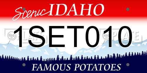 1SET010 Idaho License Plate