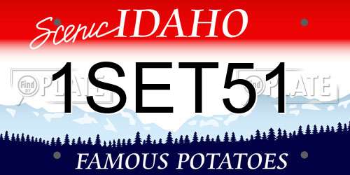 1SET51 Idaho License Plate