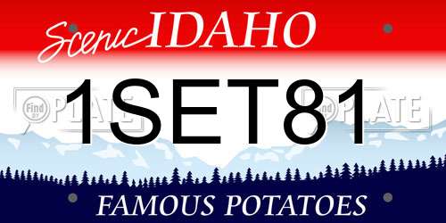 1SET81 Idaho License Plate