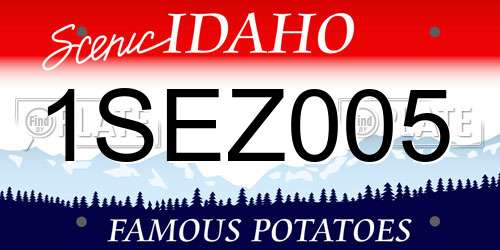 1SEZ005 Idaho License Plate