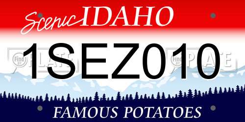 1SEZ010 Idaho License Plate