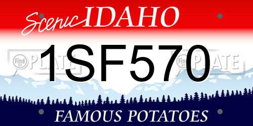 1SF570 Idaho License Plate