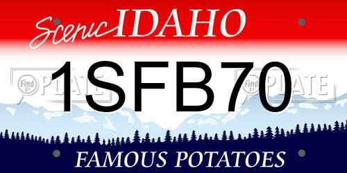1SFB70 Idaho License Plate