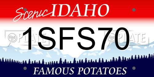 1SFS70 Idaho License Plate