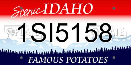 1SI5158 Idaho License Plate
