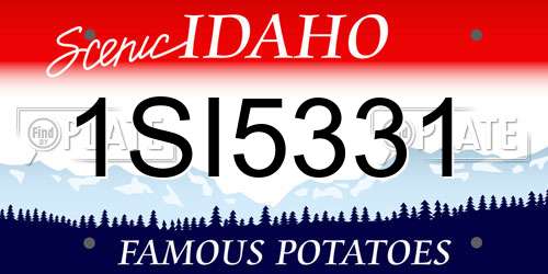 1SI5331 Idaho License Plate