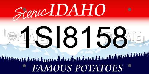 1SI8158 Idaho License Plate