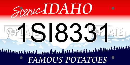 1SI8331 Idaho License Plate