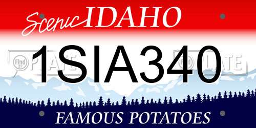 1SIA340 Idaho License Plate