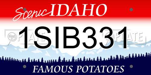 1SIB331 Idaho License Plate