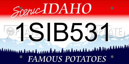 1SIB531 Idaho License Plate
