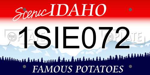1SIE072 Idaho License Plate