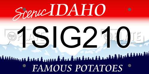 1SIG210 Idaho License Plate
