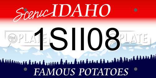 1SII08 Idaho License Plate