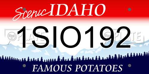 1SIO192 Idaho License Plate