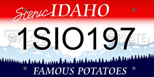 1SIO197 Idaho License Plate