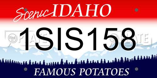 1SIS158 Idaho License Plate