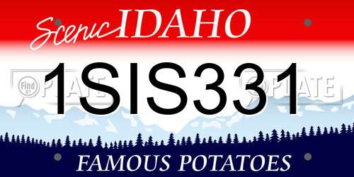 1SIS331 Idaho License Plate