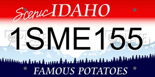 1SME155 Idaho License Plate