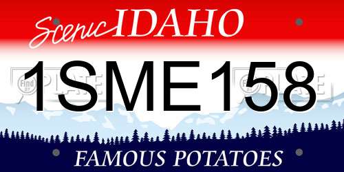 1SME158 Idaho License Plate
