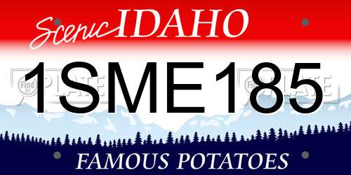1SME185 Idaho License Plate