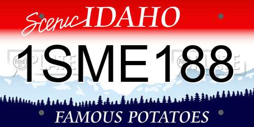 1SME188 Idaho License Plate