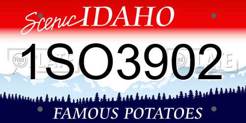 1SO3902 Idaho License Plate