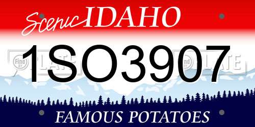 1SO3907 Idaho License Plate