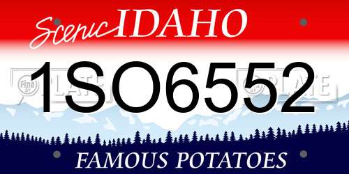1SO6552 Idaho License Plate