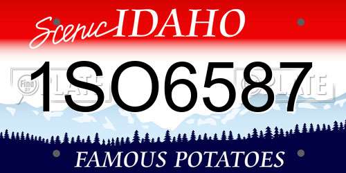 1SO6587 Idaho License Plate