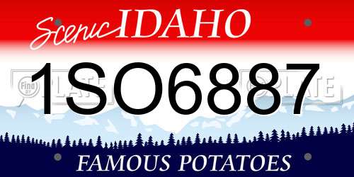 1SO6887 Idaho License Plate