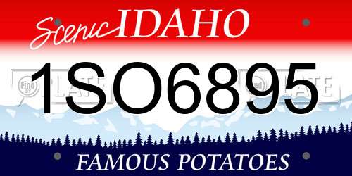 1SO6895 Idaho License Plate