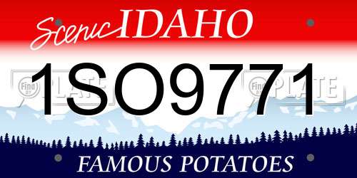 1SO9771 Idaho License Plate