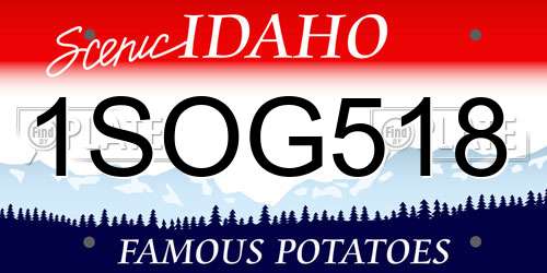 1SOG518 Idaho License Plate