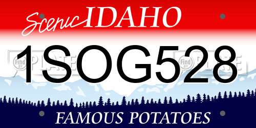 1SOG528 Idaho License Plate