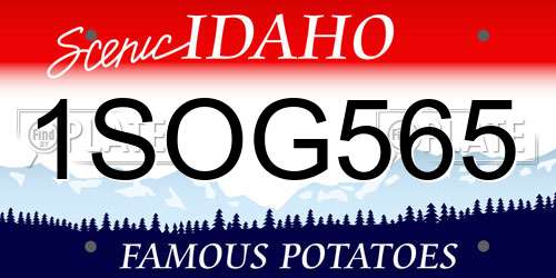1SOG565 Idaho License Plate