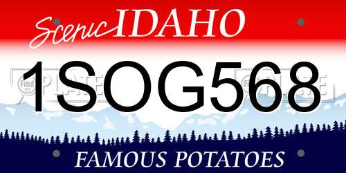 1SOG568 Idaho License Plate