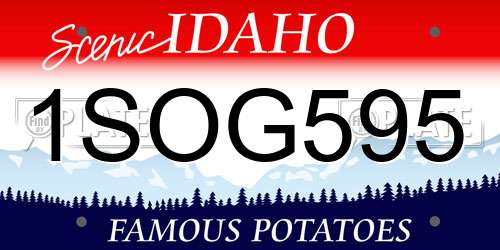 1SOG595 Idaho License Plate
