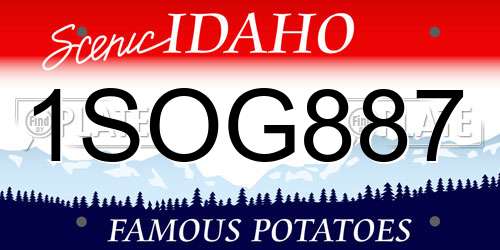 1SOG887 Idaho License Plate