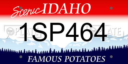 1SP464 Idaho License Plate