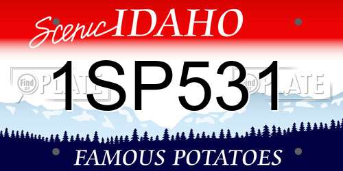 1SP531 Idaho License Plate