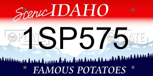 1SP575 Idaho License Plate