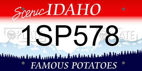 1SP578 Idaho License Plate